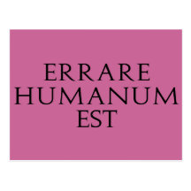 Carte postale d'est d'Errare Humanum