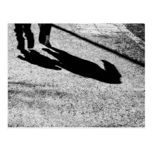 Carte postale d'ombres de marche