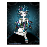 Carte postale gothique de fée de corset de couture