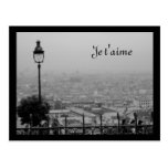 Carte postale noire et blanche personnalisable de 