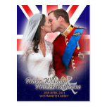Carte postale royale de baiser de mariage de Willi