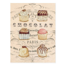 Carte postale vintage de Chocolat…