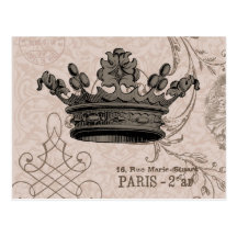 Carte postale vintage de couronne…