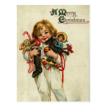Carte postale vintage de Noël