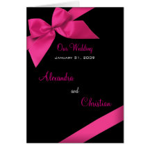 Carte rose de faire-part de faire-part de mariage 