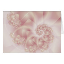 Carte rose de perles