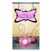 Carte rose et jaune élégante de CookieBusiness de  Cartes De Visite Personnelles