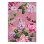 Carte rose victorienne de jardin d'agrément