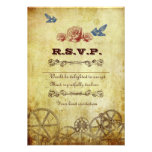 Carte victorienne de Steampunk RSVP avec des envel Invitations