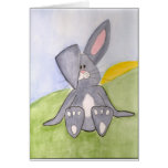 Carte vierge de lapin ensoleillé
