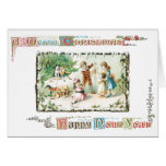 Carte vintage de Joyeux Noël