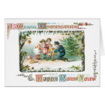 Carte vintage de Joyeux Noël