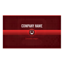 Carte visite professionnel informatique rouge v1 modèle de carte de visite