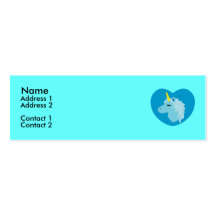 Cartes bleues de profil de licorne modèles de cartes de visite