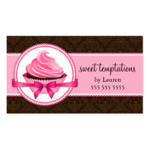 Cartes de visite de boulangerie de petit gâteau de modèles de cartes de visite