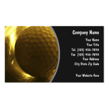 Cartes de visite de golf cartes de visite personnelles