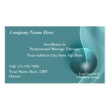 Cartes de visite de massage cartes de visite professionnelles