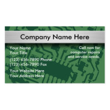 Cartes de visite de réparation d'ordinateurs cartes de visite personnelles