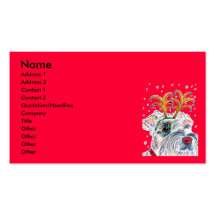 Cartes de visite de Schnauzer de vacances Cartes De Visite Professionnelles
