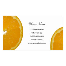 Cartes de visite d'oranges modèle de carte de visite