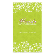 Cartes de visite élégants de fleuriste cartes de visite personnelles