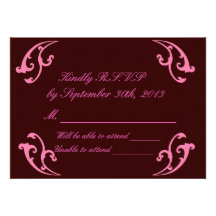 Cartes florales du cadre R.S.V.P Invitations Personnalisées