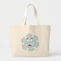 Cartoon-Schneeflocke Leinentasche