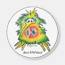 Cartoon-Weihnachtskiwi-Magnet Magnete