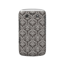Cas AUDACIEUX de BB NOIR de DAMASSÉ Coques Blackberry Bold