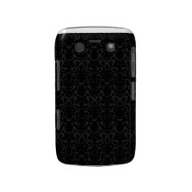 Cas AUDACIEUX de BB NOIR de DAMASSÉ Coques Blackberry