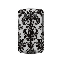 Cas AUDACIEUX de BB NOIR de DAMASSÉ Coque Blackberry