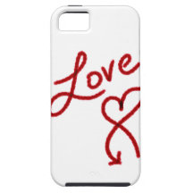 Cas de coeur d'amour de crayon coque Case-Mate iPhone 5