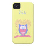 Cas fait sur commande de l'iPhone 4 de hibou migno Étui iPhone 4