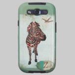 Cas grunge de monogramme rose de zèbre coques case-mate