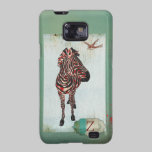 Cas grunge de monogramme rose de zèbre coques case-mate