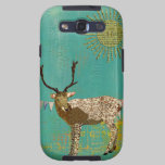 Cas turquoise de soleil fleuri en bronze de mâle coques case-mate