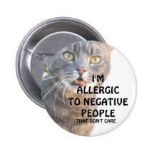Cat.I morgens allergisch zum negativen people_ Anstecknadelbuttons