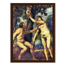 Català: L'Adam I L'Eva, Adam und Eve, durch Rubens Postkarte