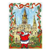 Cathédrale Père Noël de Joyeux Noël Bristols Personnalisés