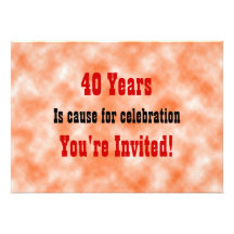 Célébration 40 invitations personnalisées