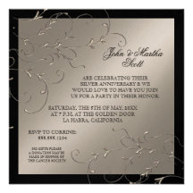 Célébration de 25 ans, 25ème invitation d'annivers