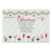 Célébration de cocktail de Noël Invitation