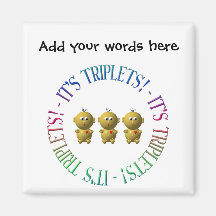 C'est des triplets ! aimants pour réfrigérateur