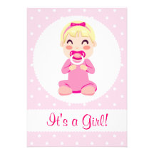 C'est une conception de bébé de fille invitations personnalisables