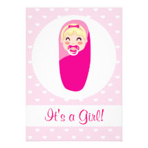 C'est une conception de bébé de fille invitations