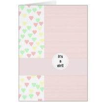 C'est une fille ! Carte de faire-part