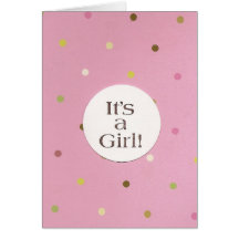 C'est une fille ! Carte de pois