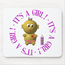 C'est une fille ! tapis de souris