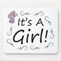 C'est une fille ! tapis de souris