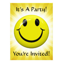 C'est une partie ! Invitation heureuse de visage